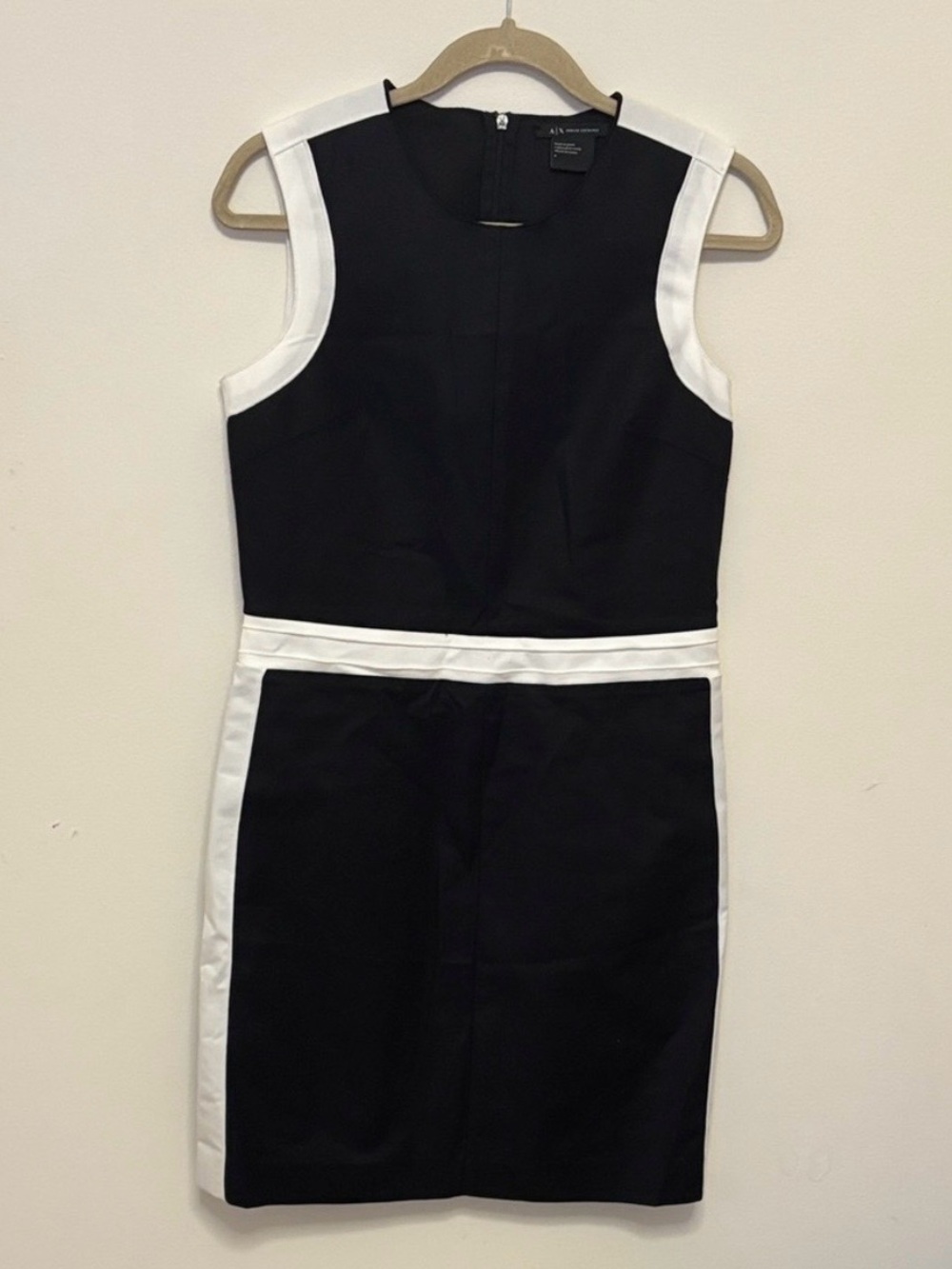 Armani Exchange Black and White Sheath Dress - size 6